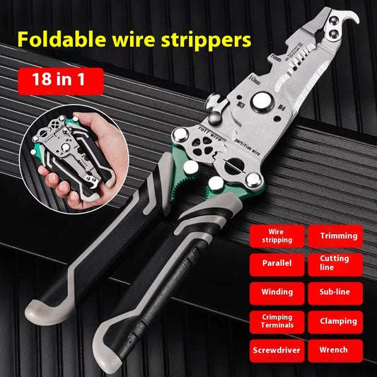 Compact 18-in-1 Wire Stripper Pliers – Tackle Repairs with Confidence & Ease
