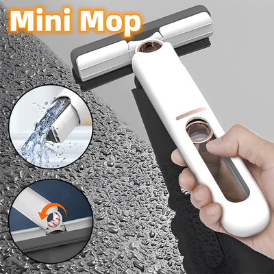 Mini mop cleaning kitchen counter